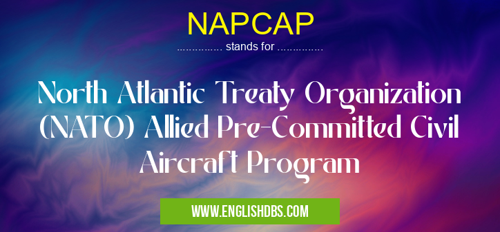 NAPCAP means North Atlantic Treaty Organization (NATO) Allied Pre-Committed Civil Aircraft Program NAPCAP