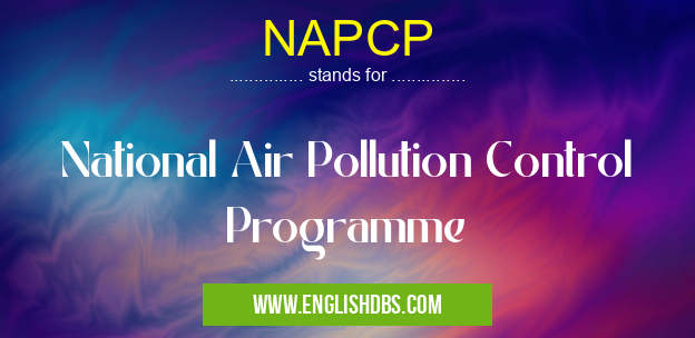 NAPCP means National Air Pollution Control Programme NAPCP