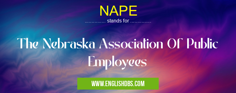 NAPE means The Nebraska Association Of Public Employees NAPE