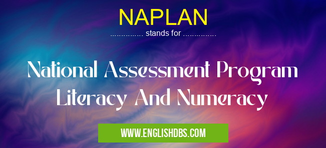 NAPLAN means National Assessment Program Literacy And Numeracy NAPLAN