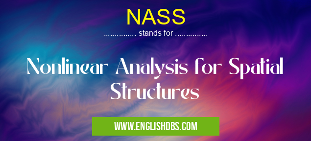 NASS means Nonlinear Analysis for Spatial Structures NASS