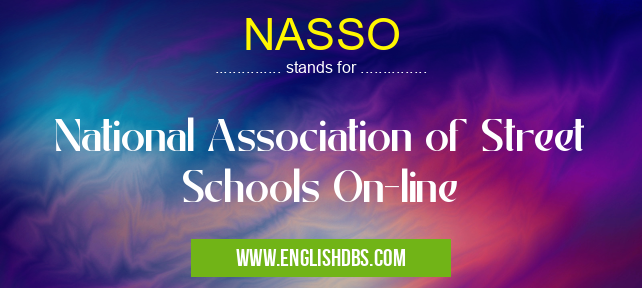 NASSO means National Association of Street Schools On-line NASSO