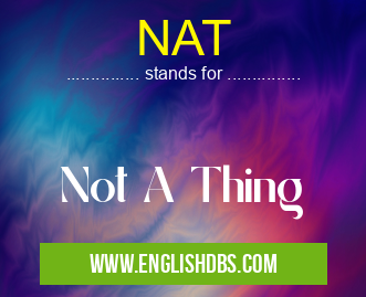 NAT means Not A Thing NAT