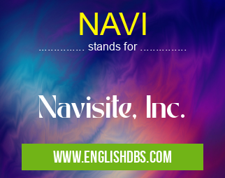 NAVI means Navisite, Inc. NAVI