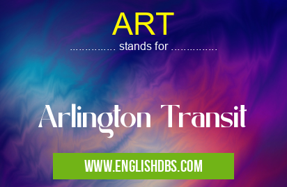ART means Arlington Transit ART