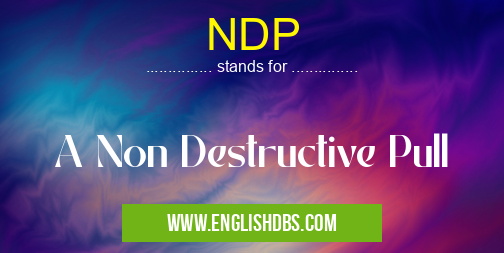 NDP means A Non Destructive Pull NDP