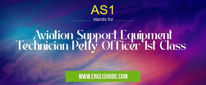 AS1 means Aviation Support Equipment Technician Petty Officer 1st Class AS1