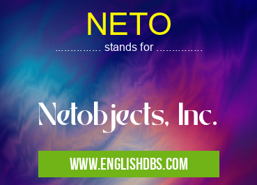 NETO means Netobjects, Inc. NETO