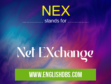 NEX means Net EXchange NEX