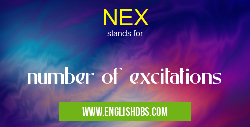 NEX means number of excitations NEX