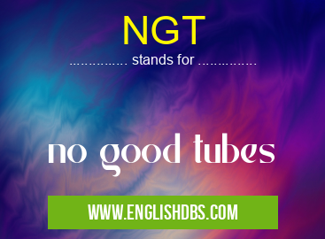 NGT means no good tubes NGT
