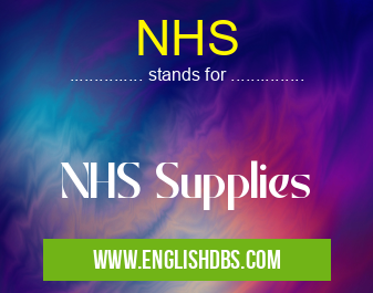 NHS means NHS Supplies NHS