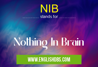 NIB means Nothing In Brain NIB