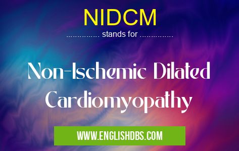 NIDCM means Non-Ischemic Dilated Cardiomyopathy NIDCM