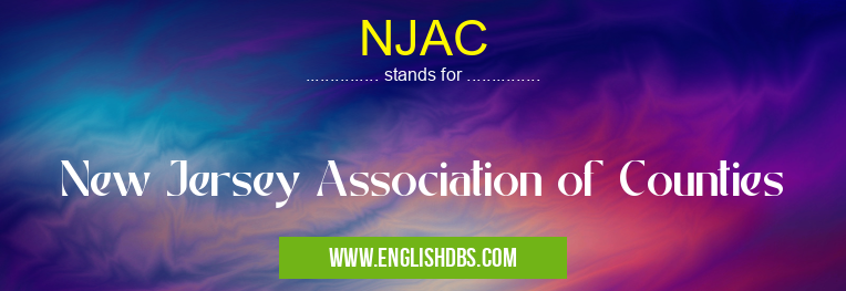 NJAC means New Jersey Association of Counties NJAC