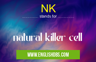 NK means natural killer cell NK