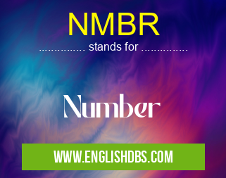 NMBR means Number NMBR