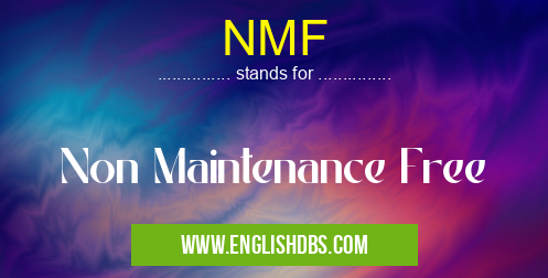 NMF means Non Maintenance Free NMF
