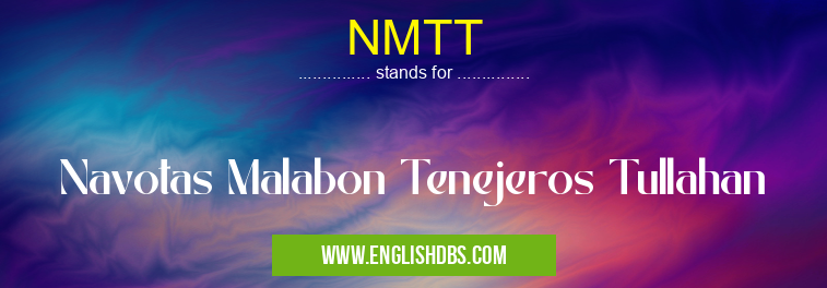 NMTT means Navotas Malabon Tenejeros Tullahan NMTT