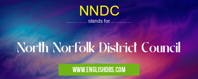 NNDC means North Norfolk District Council NNDC