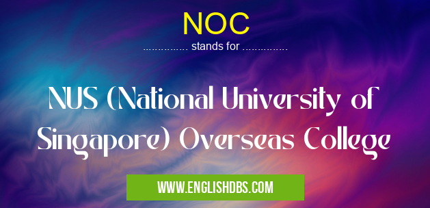 NOC means NUS (National University of Singapore) Overseas College NOC