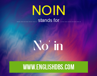 NOIN means No' in NOIN