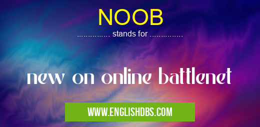 NOOB means new on online battlenet NOOB