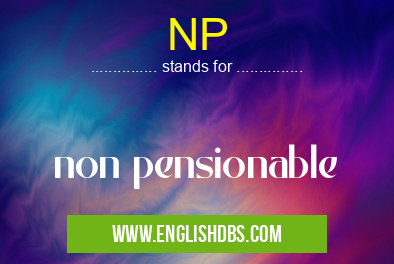 NP means non pensionable NP