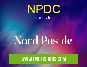 NPDC means Nord Pas de NPDC