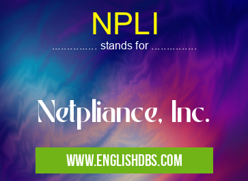 NPLI means Netpliance, Inc. NPLI