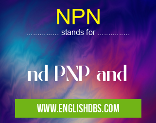 NPN means nd PNP and NPN