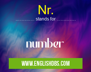 Nr. means number Nr.