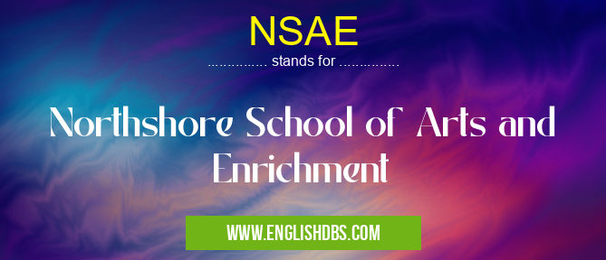NSAE means Northshore School of Arts and Enrichment NSAE
