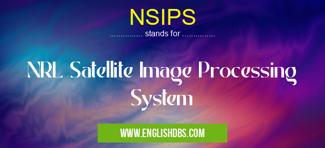 NSIPS means NRL Satellite Image Processing System NSIPS