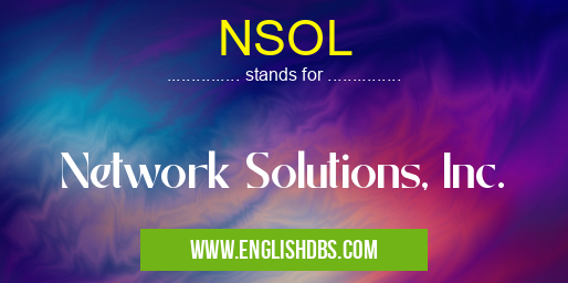 NSOL means Network Solutions, Inc. NSOL