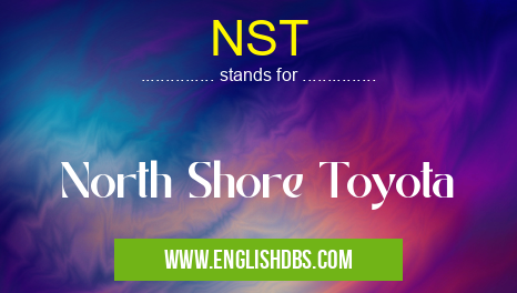NST means North Shore Toyota NST