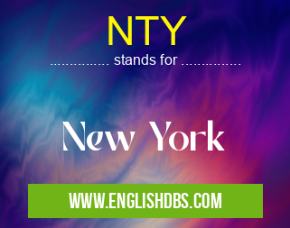 NTY means New York NTY