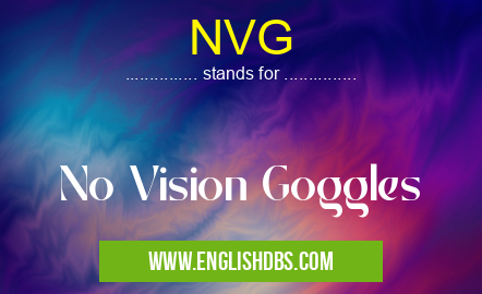 NVG means No Vision Goggles NVG