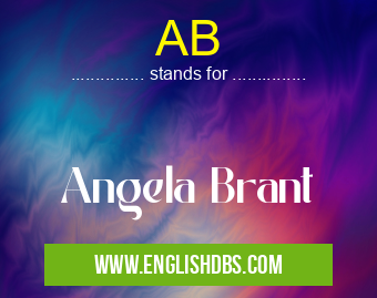 AB means Angela Brant AB