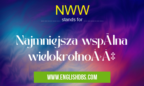 NWW means Najmniejsza wspólna wielokrotność NWW