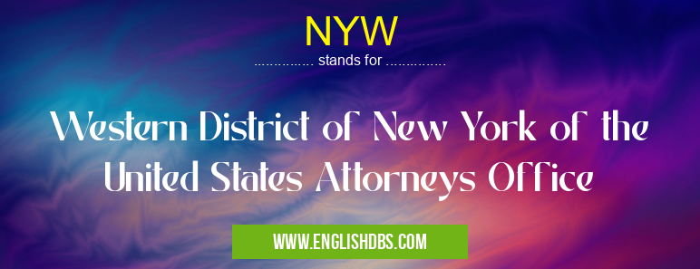 NYW means Western District of New York of the United States Attorneys Office NYW