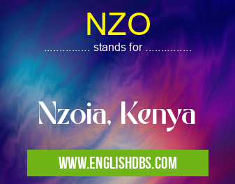 NZO means Nzoia, Kenya NZO
