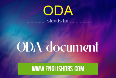 ODA means ODA document ODA