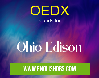OEDX means Ohio Edison OEDX