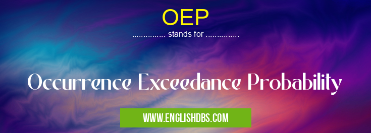 OEP means Occurrence Exceedance Probability OEP