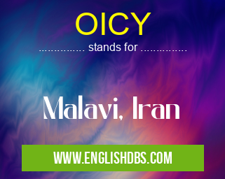 OICY means Malavi, Iran OICY