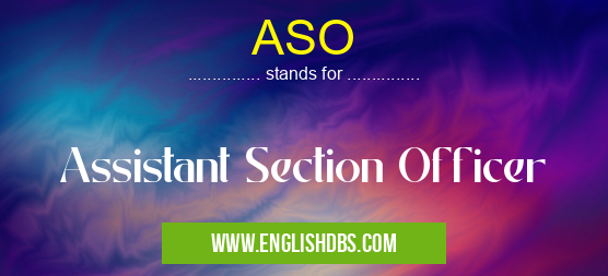 ASO means Assistant Section Officer ASO