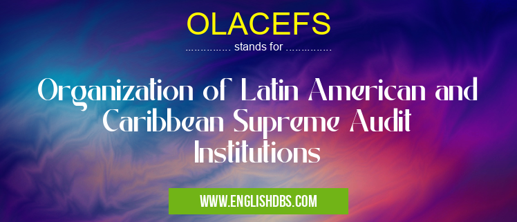 OLACEFS means Organization of Latin American and Caribbean Supreme Audit Institutions OLACEFS