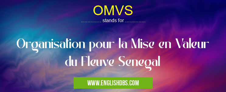 OMVS means Organisation pour la Mise en Valeur du Fleuve Senegal OMVS