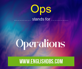 Ops means Operations Ops